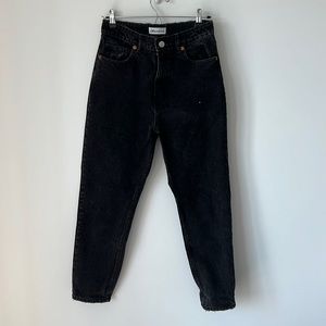 ZARA High Rise Mom Jean - Black